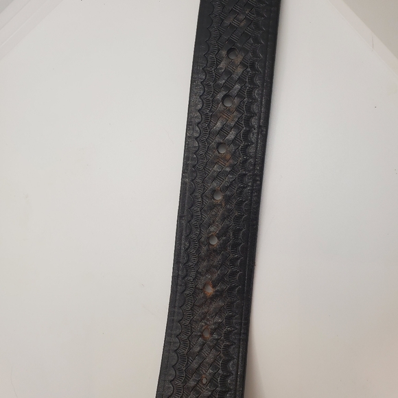 Aker Alex shoemaker & son leather belt brass buckle size 40 - Picture 8 of 10